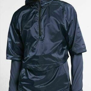 Nike Dark Blue Hooded 2 in 1 Running Top/Jacket